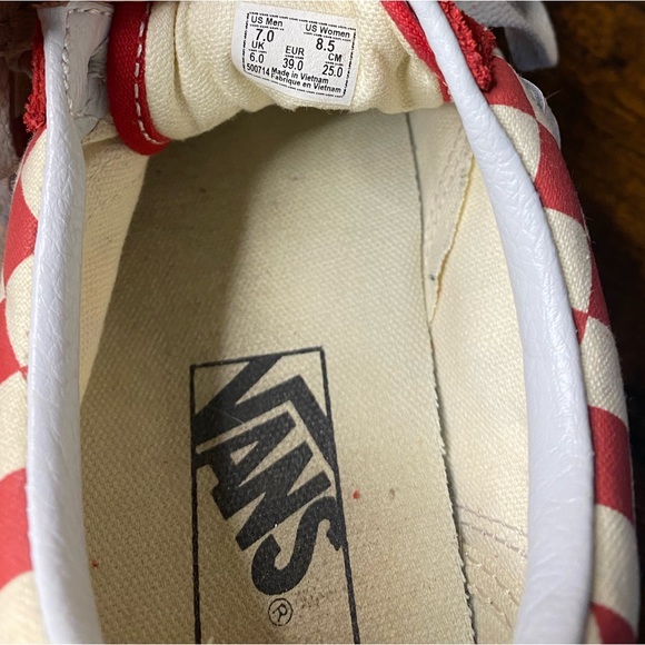 EUC red checkered vans - Picture 7 of 8